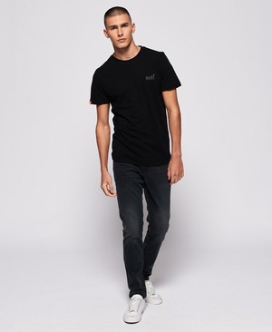 Superdry Tyler Slim Férfi Farmer Fekete | MFHEV1480